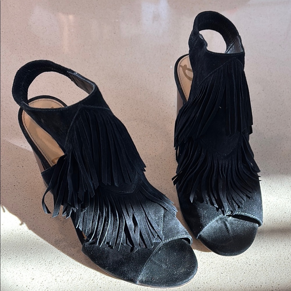Stylish Black Fringe Women's Shoes